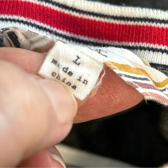 Pink Rose Women’s Large Burnout Ringer T‎ Shirt Grunge Bella Elena Boho Piling - Picture 8 of 10